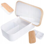 Organizer z lusterkiem na kosmetyki łazienkowy